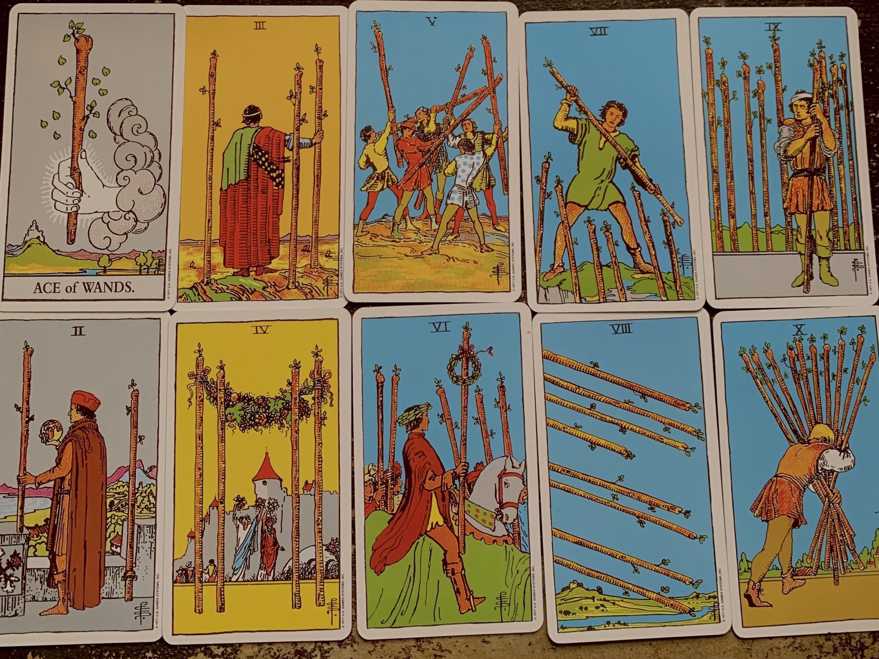 odd and even number minor arcana wands tarot cards