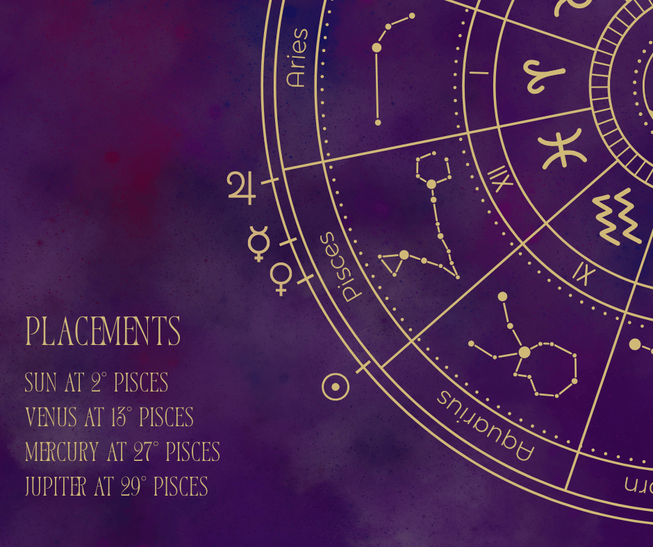 sun, mars, venus, and jupiter in a pisces stellium